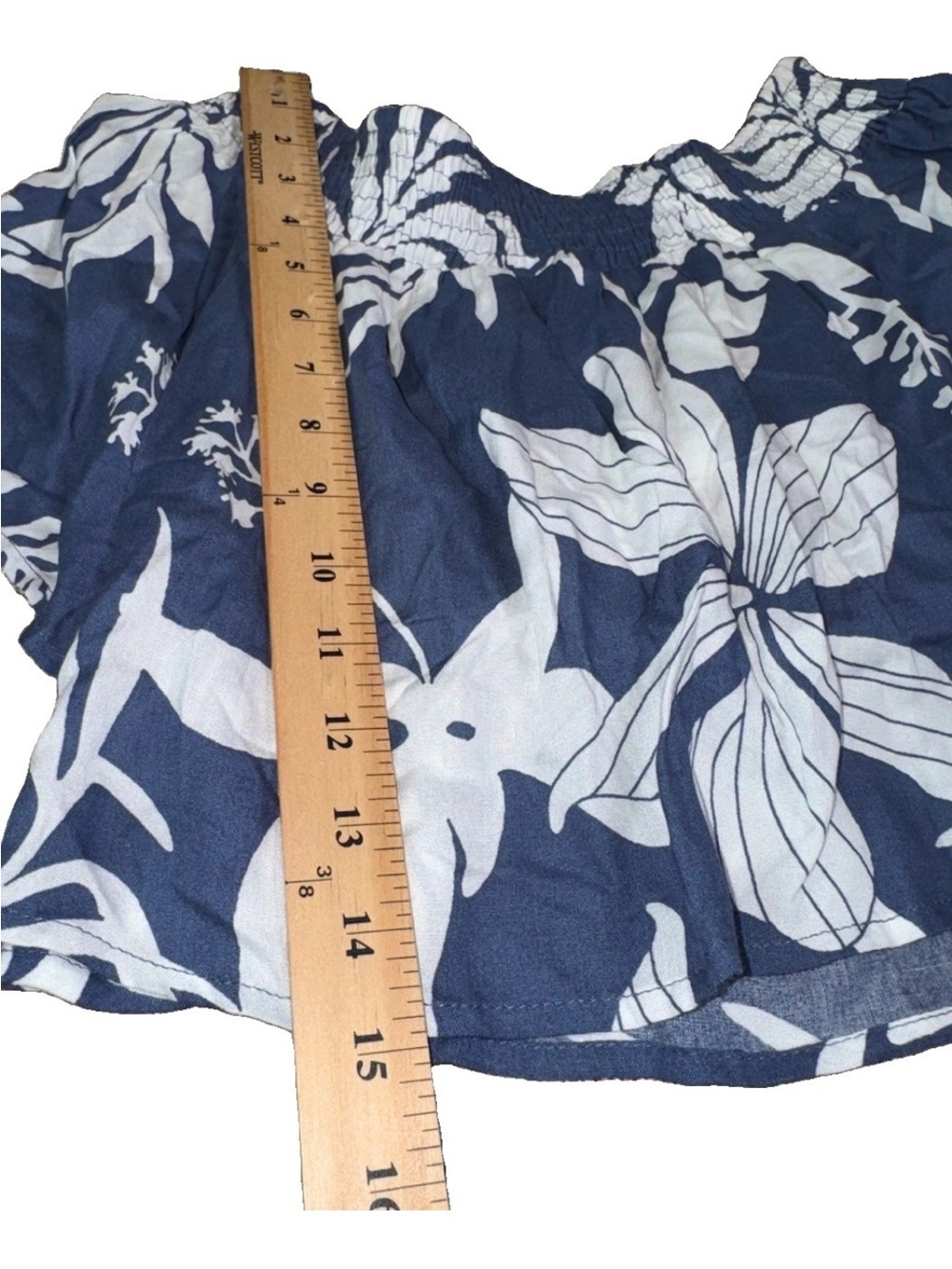 Salty Lemon Boho 2 Piece Set Sage Hibiscus Floral Crop Top Wide Leg Pants M NEW - Picture 14 of 16